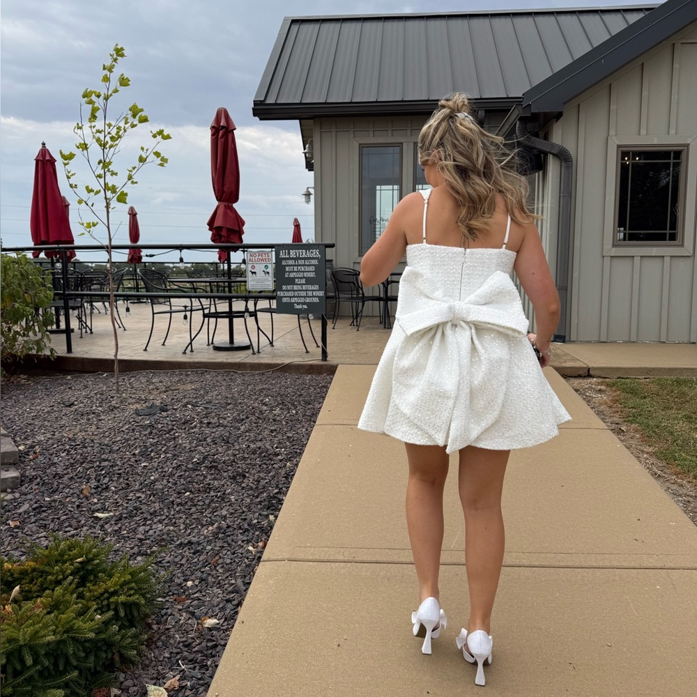 Baby Boo White Bow Back Dress